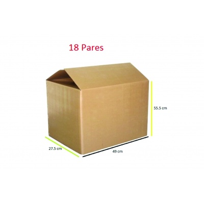 caja empaque 18 pares 